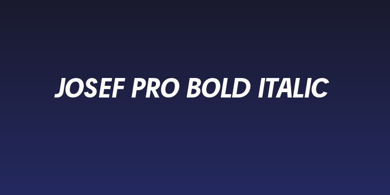 Josef Pro Bold Italic Social Header