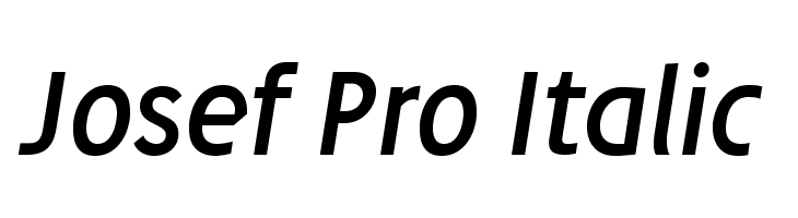 Josef Pro Italic Font