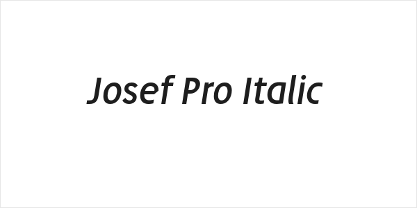 Josef Pro Italic Logo
