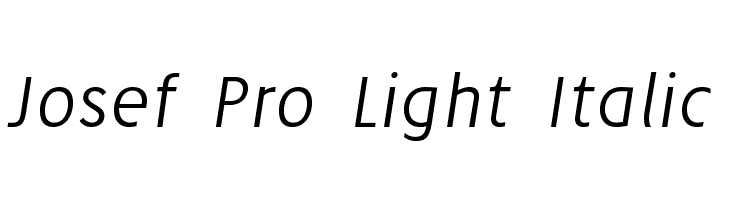 Josef Pro Light Italic Font