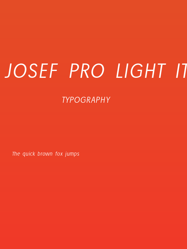 Josef Pro Light Italic Poster