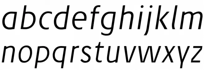 Josef Pro Light Italic 字体 小写