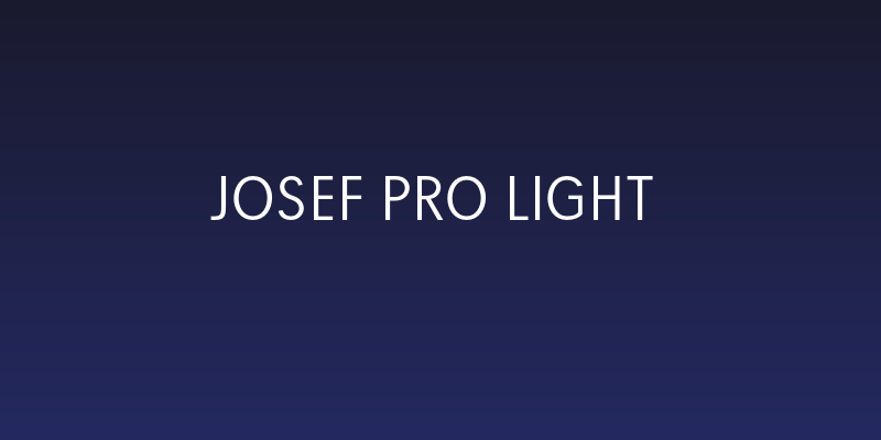 Josef Pro Light Social Header