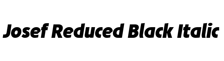 Josef Reduced Black Italic  Скачать бесплатные шрифты