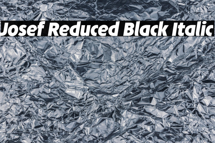 Josef Reduced Black Italic Example 1