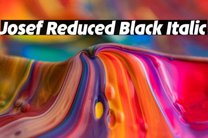 Josef Reduced Black Italic Example 3