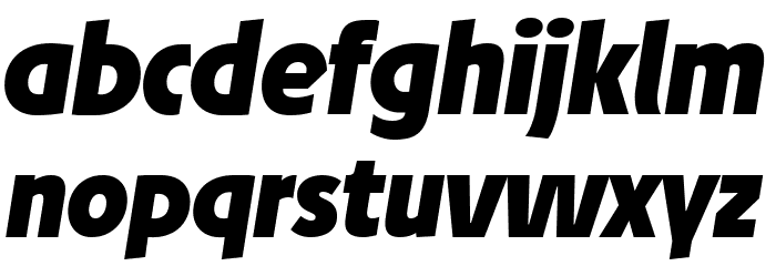 Josef Reduced Black Italic Font LOWERCASE