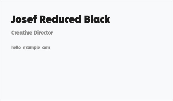 Josef Reduced Black Business Card