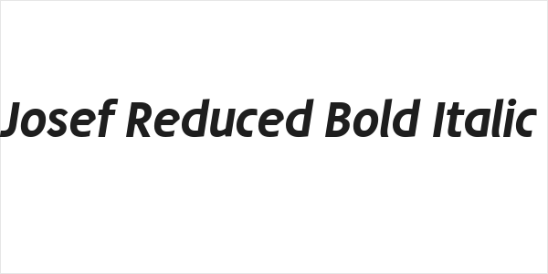 Josef Reduced Bold Italic Logo