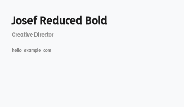 Josef Reduced Bold Business Card