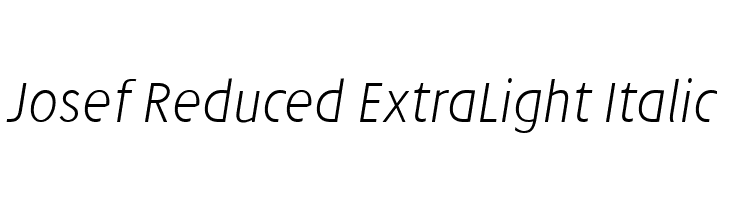 Josef Reduced ExtraLight Italic  नि: शुल्क फ़ॉन्ट्स डाउनलोड