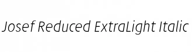 Josef Reduced ExtraLight Italic  नि: शुल्क फ़ॉन्ट्स डाउनलोड