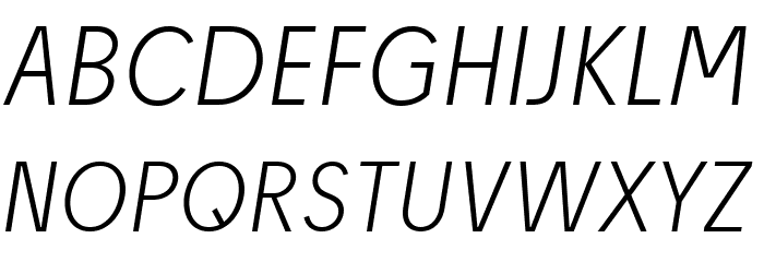 Josef Reduced ExtraLight Italic Font OTHER CHARS