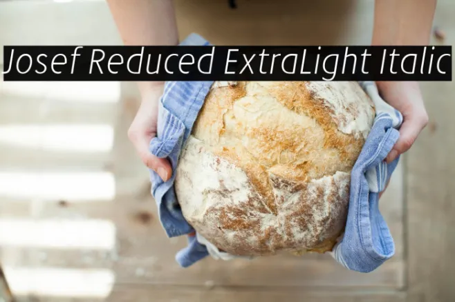 Josef Reduced ExtraLight Italic Example 2