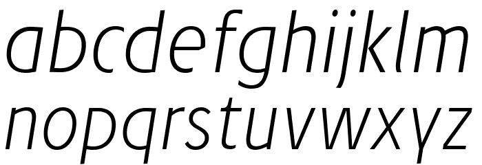 Josef Reduced ExtraLight Italic Font LOWERCASE