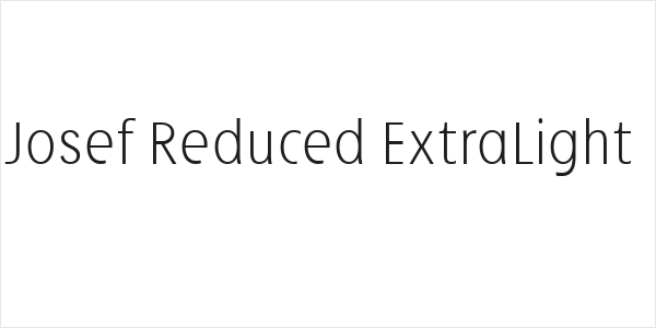 Josef Reduced ExtraLight Logo