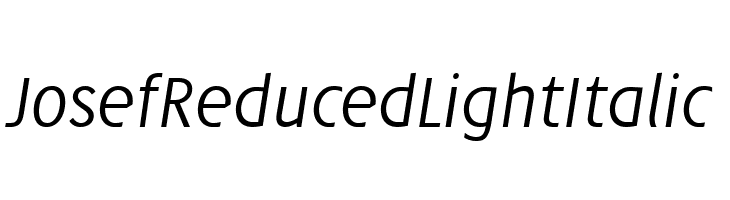Josef Reduced Light Italic  Fuentes Gratis Descargar