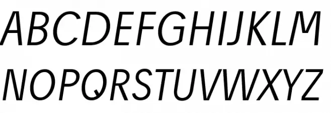 Josef Reduced Light Italic 字体 大写