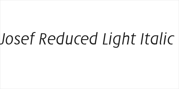 Josef Reduced Light Italic Logo