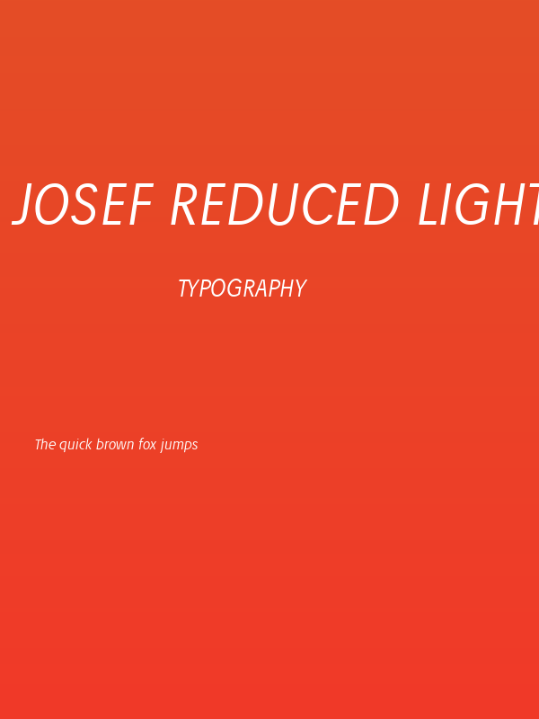 Josef Reduced Light Italic Poster
