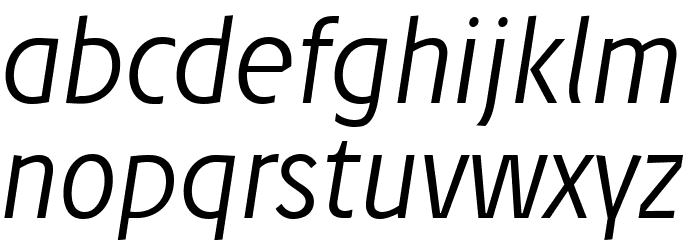 Josef Reduced Light Italic Font LOWERCASE