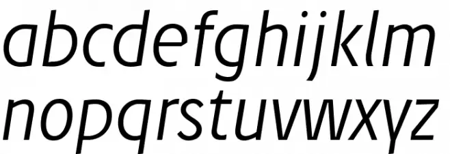 Josef Reduced Light Italic 字体 小写