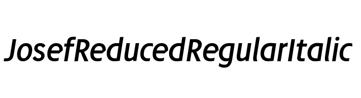 Josef Reduced Regular Italic  Free Fonts Download