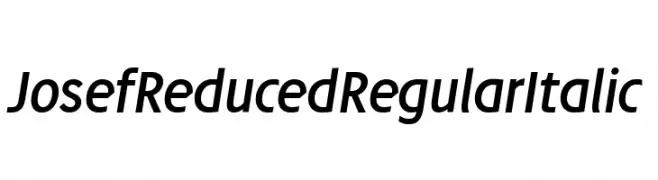 Josef Reduced Regular Italic  Fuentes Gratis Descargar