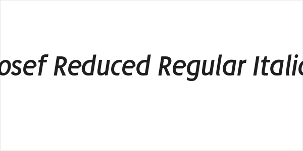 Josef Reduced Regular Italic Logo