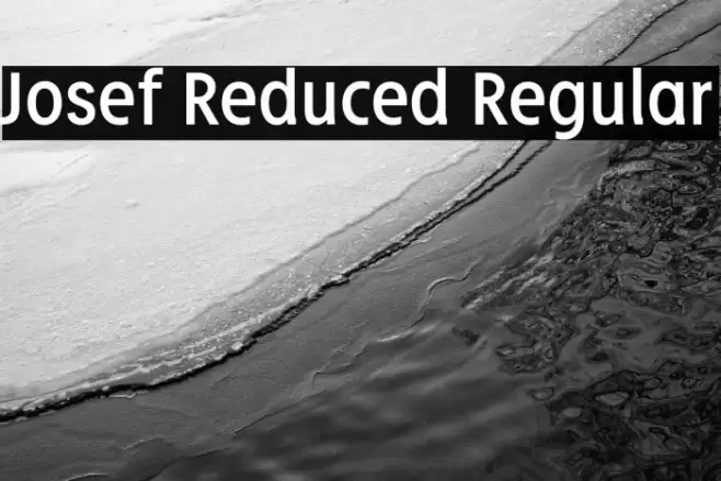 Josef Reduced Regular Font examples