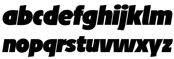 Josef Reduced Ultra Italic Font LOWERCASE