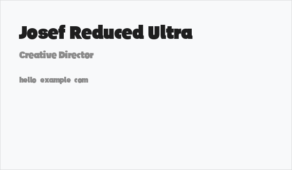 Josef Reduced Ultra Business Card