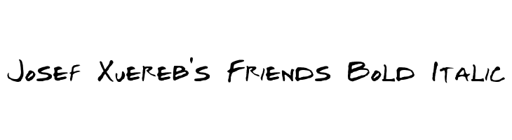 Josef Xuereb's Friends Bold Italic  नि: शुल्क फ़ॉन्ट्स डाउनलोड