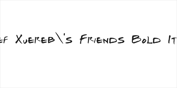 Josef Xuereb's Friends Bold Italic Logo