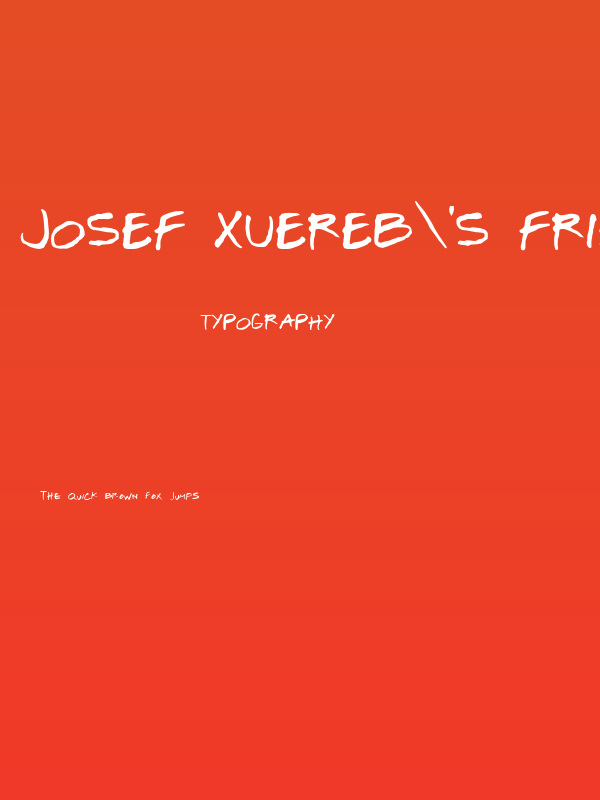 Josef Xuereb's Friends Bold Italic Poster