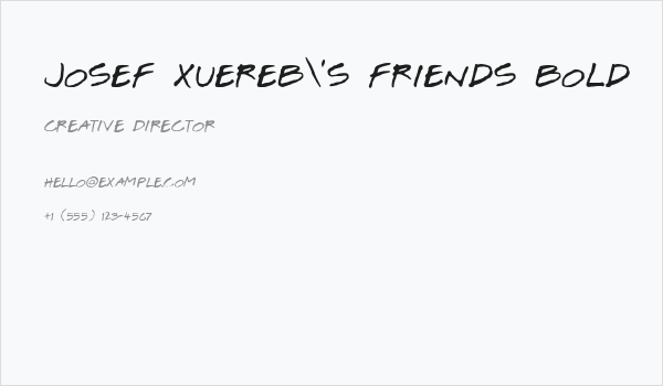 Josef Xuereb's Friends Bold Business Card
