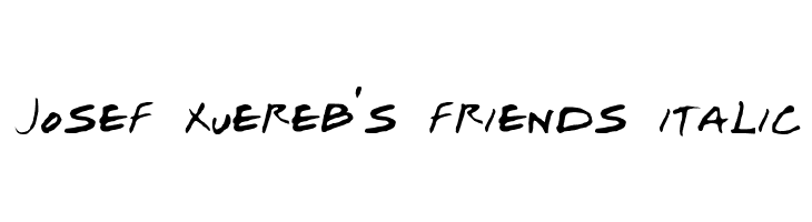 Josef Xuereb's Friends Italic  les polices de caractères gratuit tlcharger