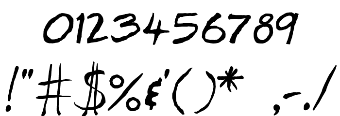 Josef Xuereb's Friends Italic Font OTHER CHARS