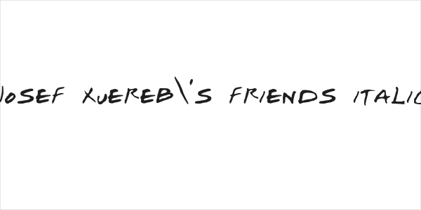 Josef Xuereb's Friends Italic Logo