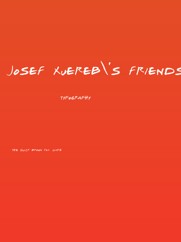 Josef Xuereb's Friends Italic Poster