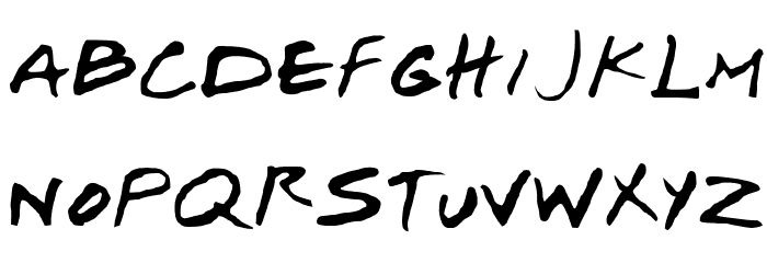 Josef Xuereb's Friends Italic Font LOWERCASE