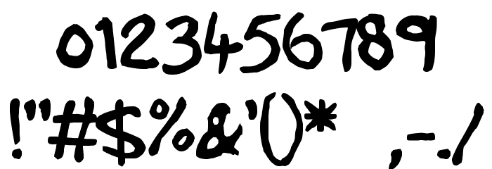 Josef Xuereb's Two and a Half Men Font OTHER CHARS