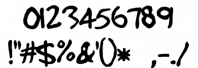 Josef Xuereb's Two and a Half Men Font OTHER CHARS