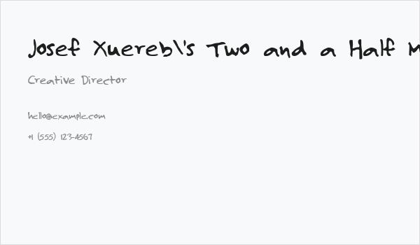 Josef Xuereb's Two and a Half Men Business Card