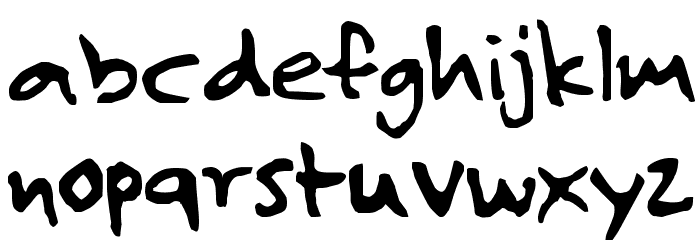 Josef Xuereb's Two and a Half Men Font LOWERCASE