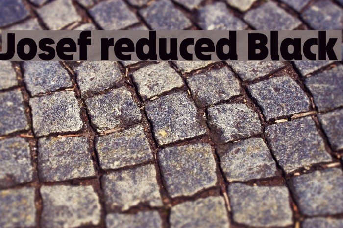 Josef reduced Black Font examples