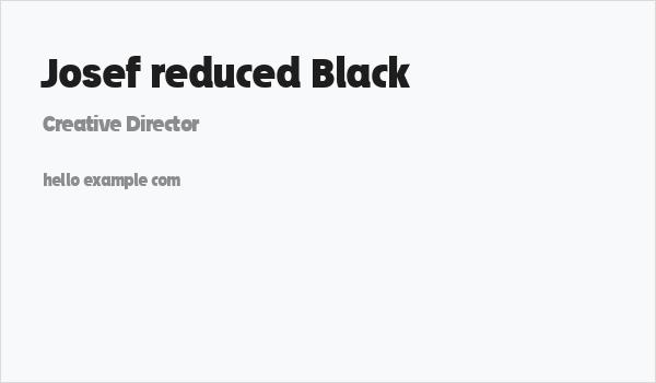 Josef reduced Black Business Card