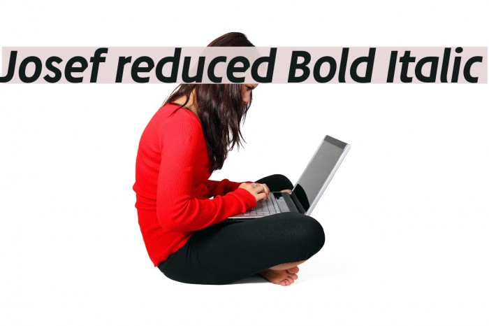 Josef reduced Bold Italic Font examples