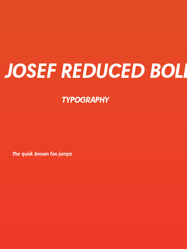 Josef reduced Bold Italic Poster