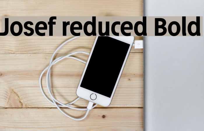 Josef reduced Bold Font examples